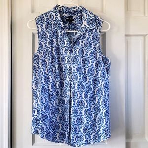 Talbots no iron sleeveless blouse.